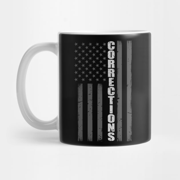 Thin Silver Line Flag - Corrections Officer Gift by bluelinemotivation